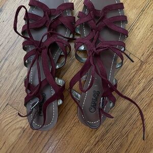 Women's Burgundy Sandals by Carlos never worn